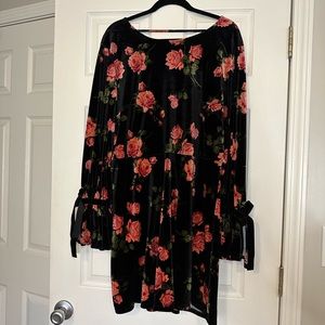 Floral Velvet Dress